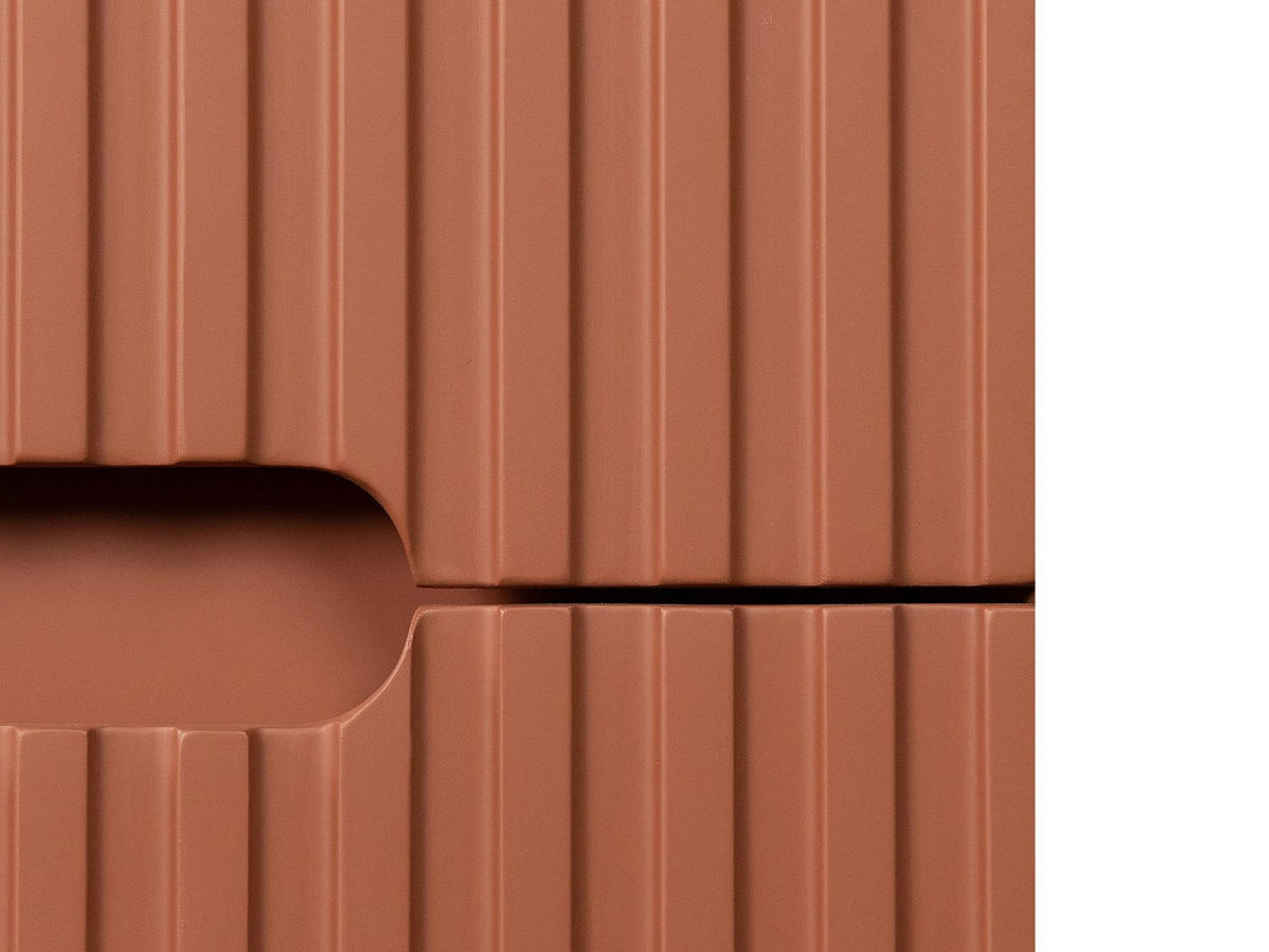 WASCHBECKENUNTERSCHRANK - 120cm x 45.5cm - MDF - terracotta - PAVANI - Braun, Holz (120/55/45.5cm) - Vente-Unique