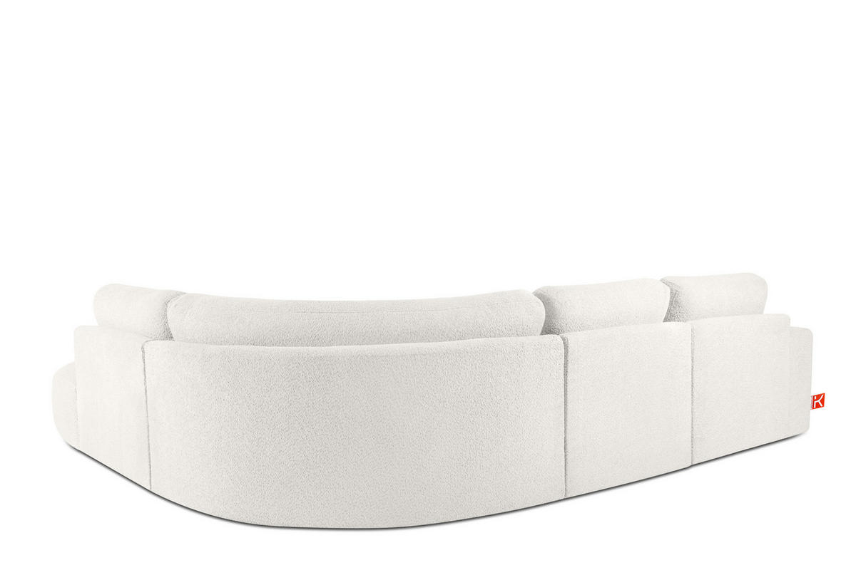ECKSOFA RECHTS ZUCCO, Ecru - Ecru, Holz/Holzwerkstoff (304/293cm) - KONSIMO®