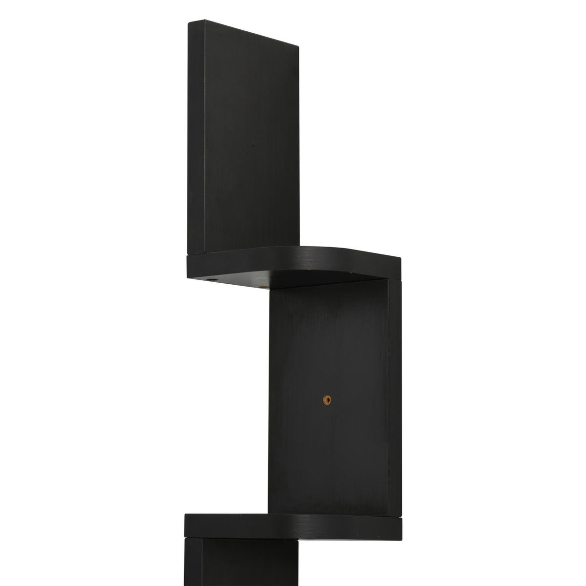 ECKREGAL Schwarz 5 Ebenen 120 cm - Schwarz, Holzwerkstoff (12/120/12cm) - PANGIVO
