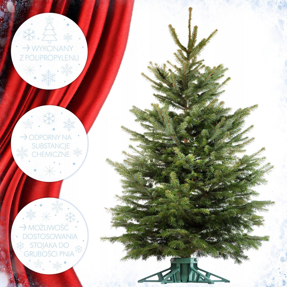 KADAX Weihnachtsbaumständer Christbaumständer bis 3,5 m - Grün, Kunststoff (19cm) - KADAX