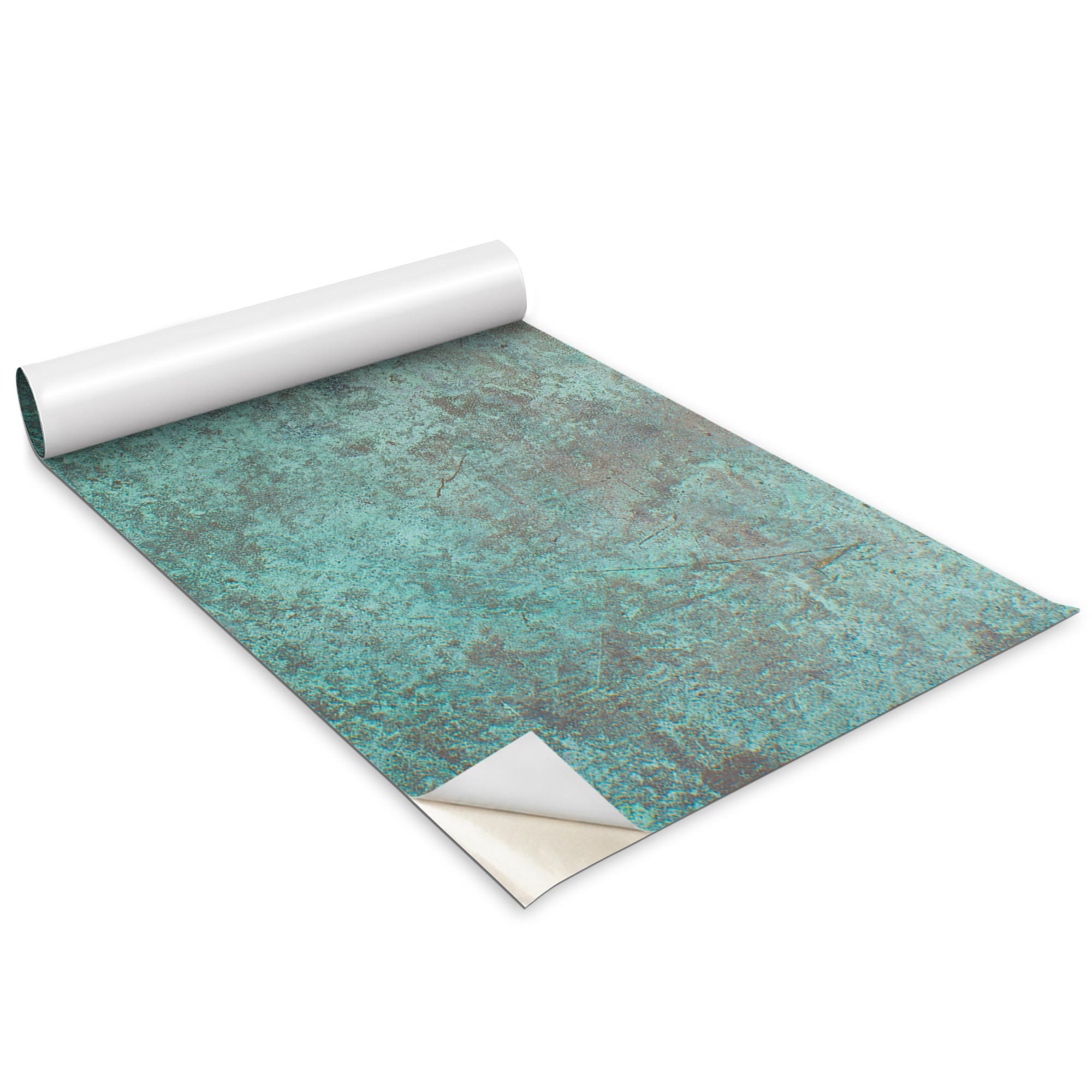 MÖBLAUFKLEBER 100x50 cm grün - Smaragdgrün, Kunststoff (100/50/0.1cm) - Wallfluent