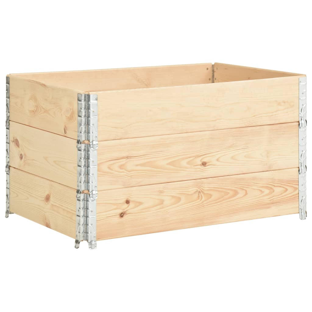 HOCHBEETE 3 Stk. 50x100 cm Kiefer Massivholz - Braun, Holz (50/19/100cm)