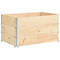 HOCHBEETE 3 Stk. 50x100 cm Kiefer Massivholz - Braun, Holz (50/19/100cm)