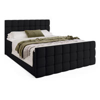 BOXBETT Dakota Duo mit Topper 160/200 Schwarz - Schwarz, Holz/Textil (160/200cm) - Bromarkt