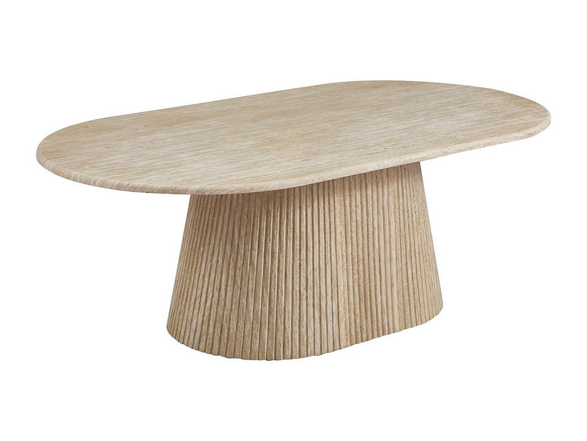 COUCHTISCH - 120 cm x 70 cm - stein - beige Tifuli - Beige, Holz/Stein (70/120/45cm) - Vente-Unique
