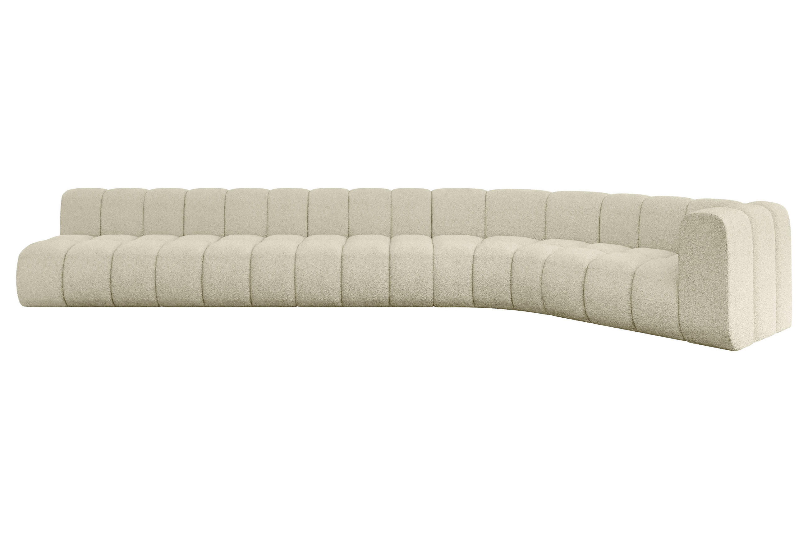ECKSOFA modulares Sofa Karex-L3 - 490x194x70 cm Beige - Beige, Holzwerkstoff/Textil (490/194cm) - ALTDECOR