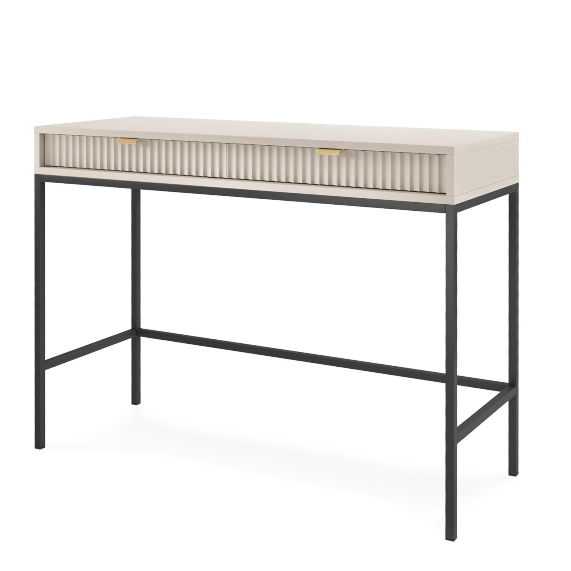 SCHMINKTISCH NANAIMO TOA1-2S Profilierte Fronten, Kaschmir - Kaschmir, Holzwerkstoff/Kunststoff (104/77/50cm) - Komodee