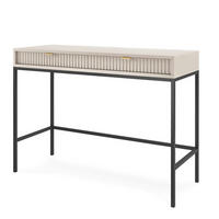 SCHMINKTISCH NANAIMO TOA1-2S Profilierte Fronten, Kaschmir - Kaschmir, Holzwerkstoff/Kunststoff (104/77/50cm) - Komodee