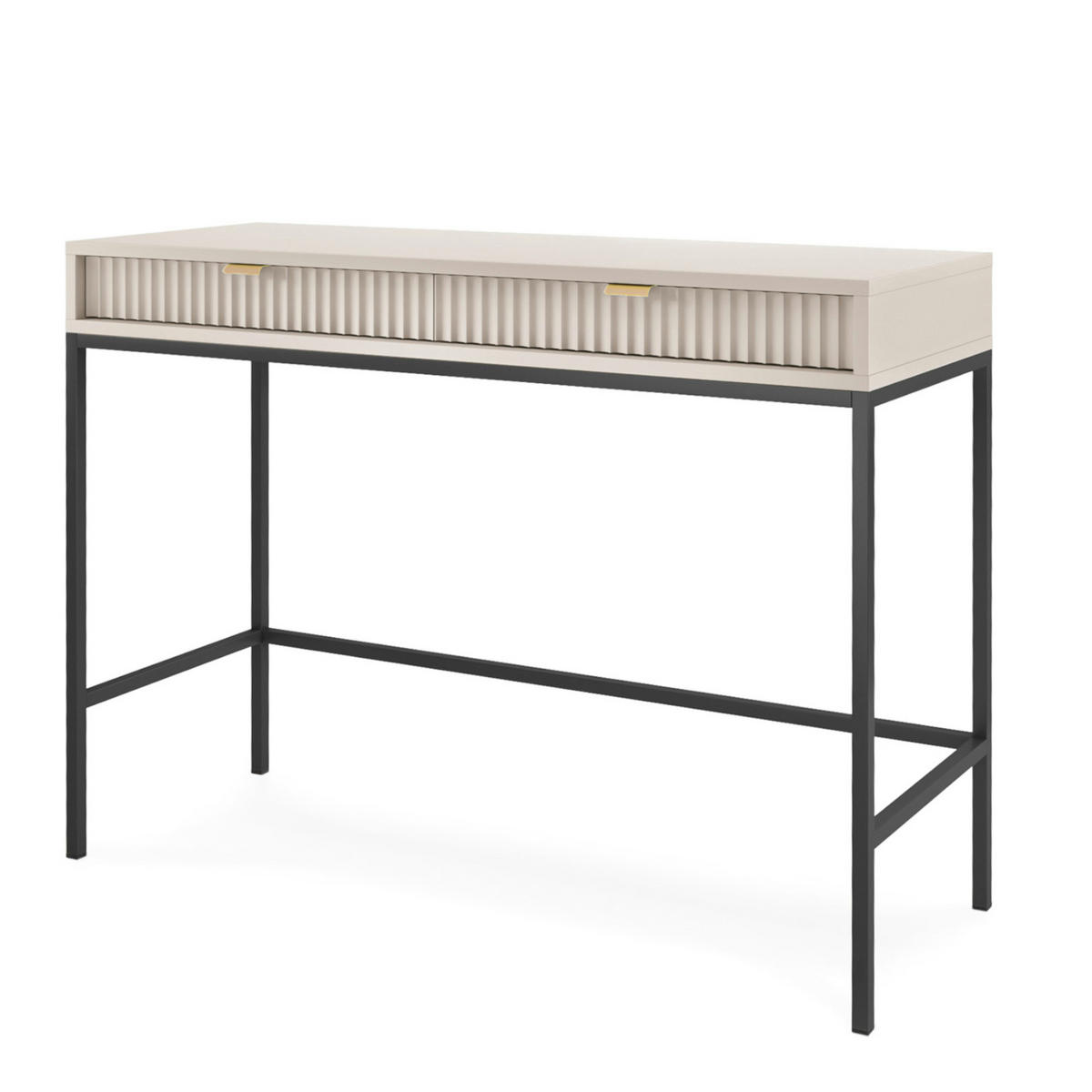 SCHMINKTISCH NANAIMO TOA1-2S Profilierte Fronten, Kaschmir - Kaschmir, Holzwerkstoff/Kunststoff (104/77/50cm) - Komodee