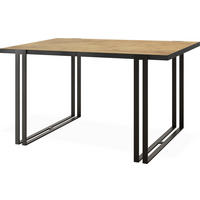 ESSTISCH Marina rechteckig ausziehbar, Lancelot Eiche 160-260/90/76 cm - Eichefarben/Schwarz, Holzwerkstoff/Metall (160/90/76cm) - WFL GROUP