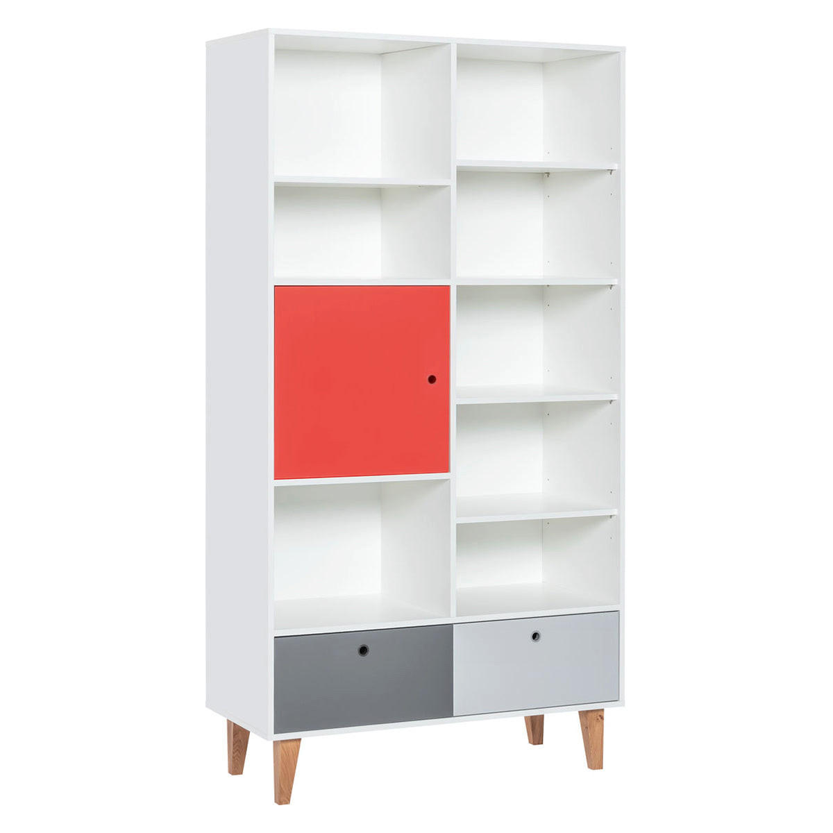 BÜCHERREGAL Rot - Rot, Holzwerkstoff (45/201.5/105cm) - Petits-meubles