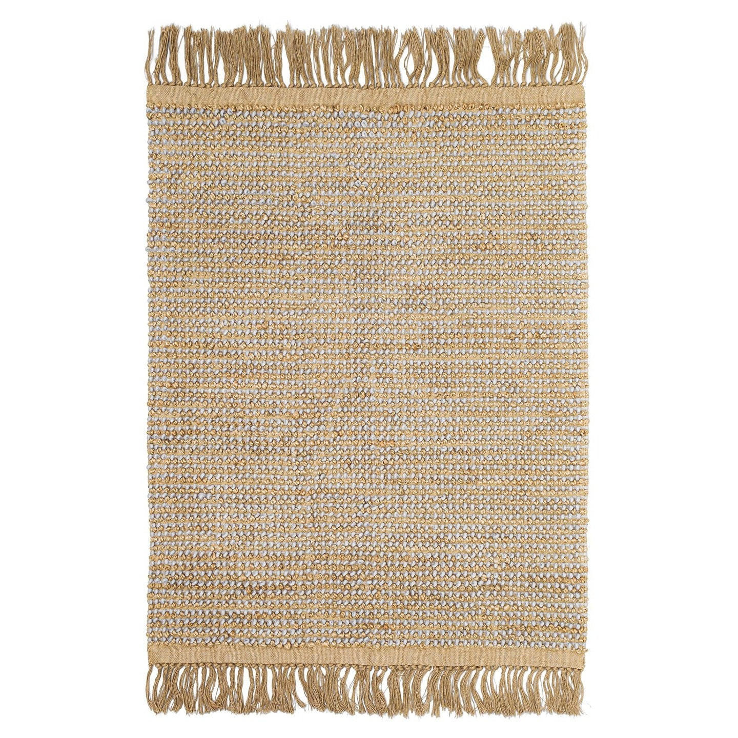 TEPPICH handgewebt Jute Wolle grau - Grau, Naturmaterialien (110/160cm) - AFK Living