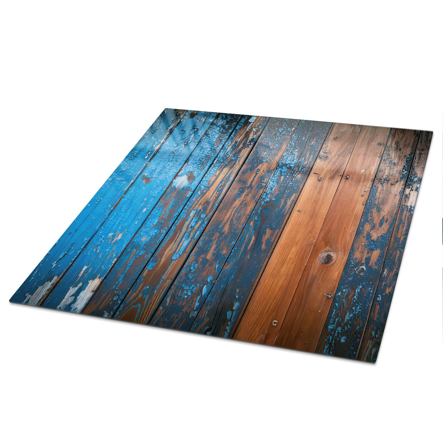 TISCHPLATTE 50x50 cm – Rustikales Holz - Braun, Glas (50/50/0.4cm) - Wallfluent