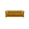 ZWEISITZER-SOFA Chesterfield Modern-Velluto 8 - Gelb, Holz/Textil (183/74/80cm)