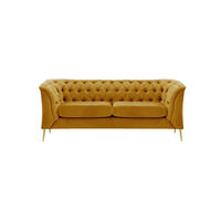 ZWEISITZER-SOFA Chesterfield Modern-Velluto 8 - Gelb, Holz/Textil (183/74/80cm)