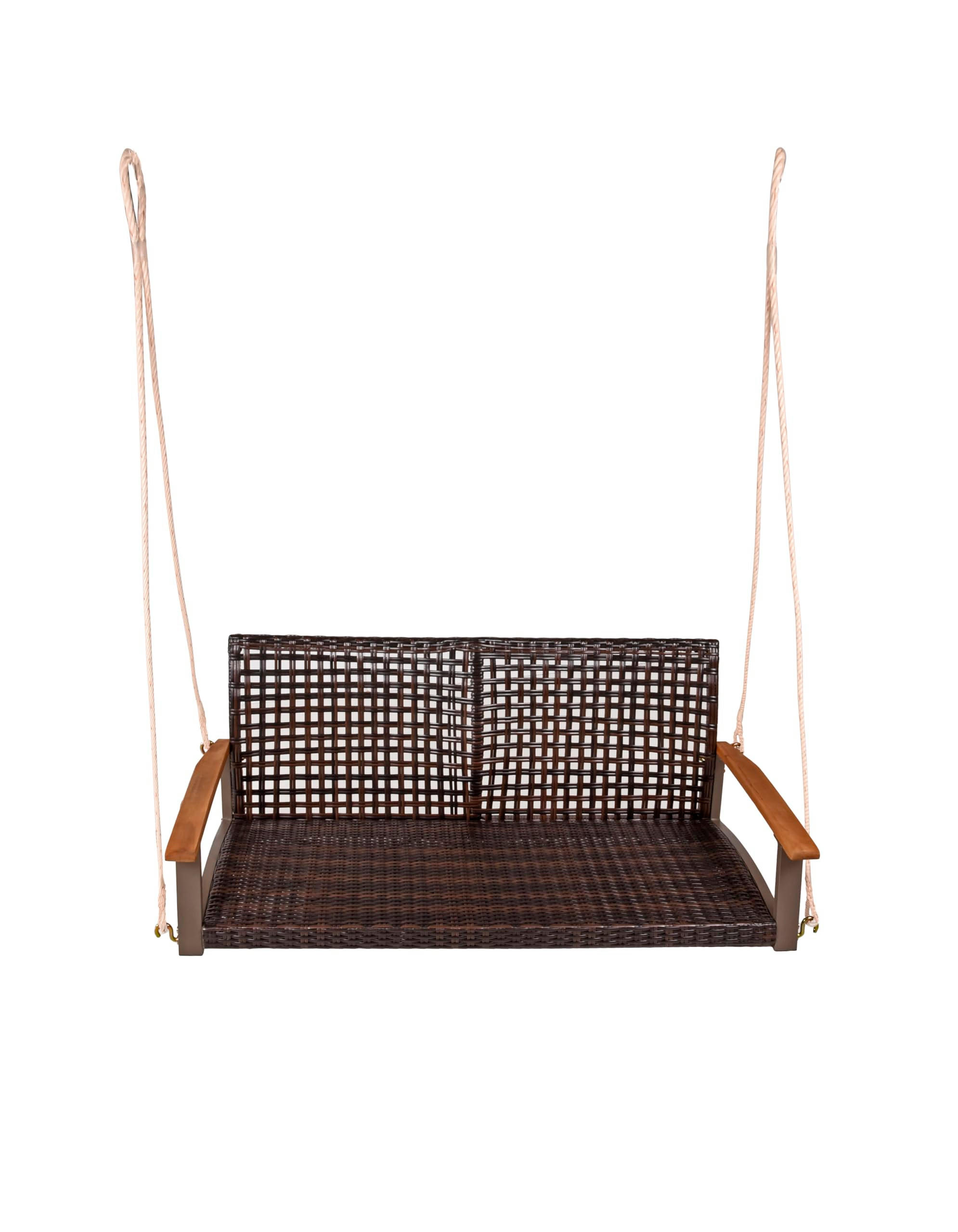 GARTEN-HÄNGEBANK Kiel braun Braun Hängebank - Braun, Holz (64/53/131cm) - DELUKE