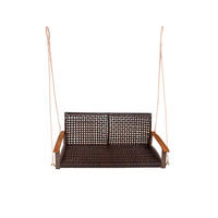 GARTEN-HÄNGEBANK Kiel braun Braun Hängebank - Braun, Holz (64/53/131cm) - DELUKE