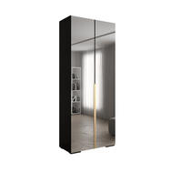 DREHTÜRENSCHRANK 236.7/100/47 2-türig - Goldfarben/Schwarz, Holz/Metall (100/236.7/47cm) - Abiks Möbel