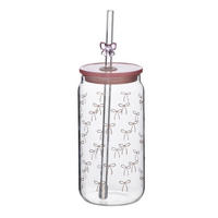 TRINKGLAS Peter Ribbon Transparent 7,5x7,5x15 cm Glas - Transparent, Glas (0.48L) - Mondex