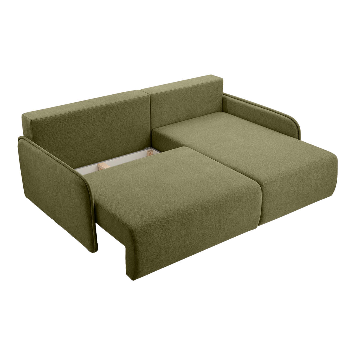 ECKSOFA BLIKO mit Schlaffunktion, Grün - Grün, Textil (198/150cm) - Fedve
