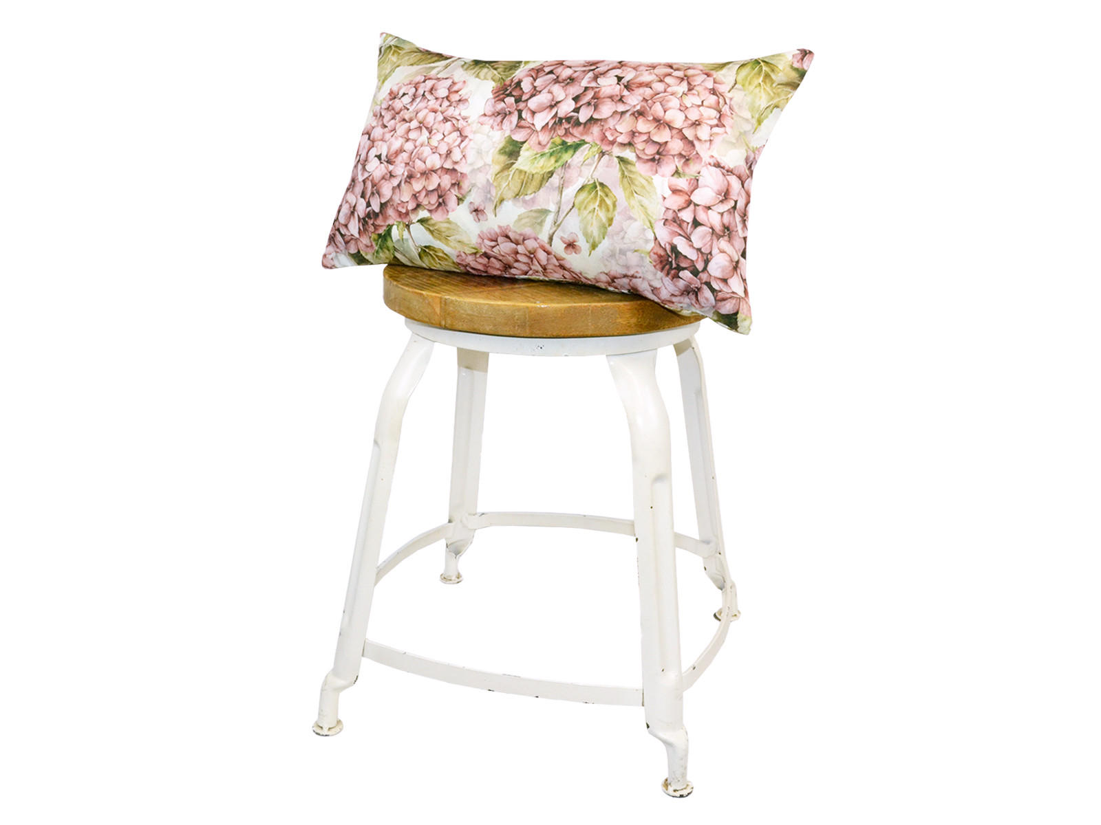 KISSENHÜLLE Landlust-Hortensie burgundy-rose 30/50 cm - Hellrosa/Dunkelrosa, Textil (30/50cm) - beties Heimtextil