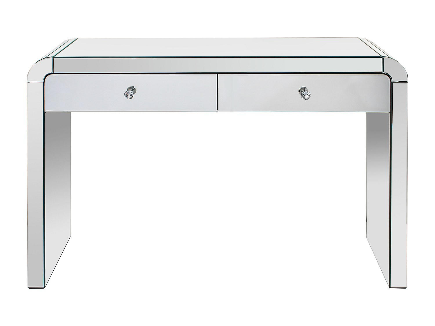 KONSOLENTISCH - 120 cm x 35 cm - Glas - Silberfarben - PIKIO - Silberfarben, Glas (35/120/80cm) - Vente-Unique