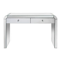 KONSOLENTISCH - 120 cm x 35 cm - Glas - Silberfarben - PIKIO - Silberfarben, Glas (35/120/80cm) - Vente-Unique