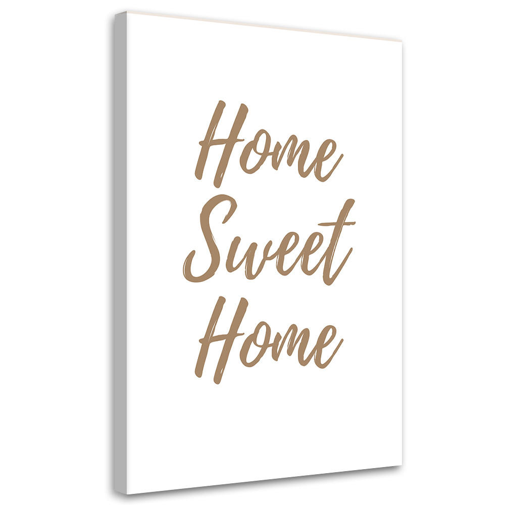 WANDBILD inschrift home sweet home - Beige, Textil (40/60cm) - Feeby