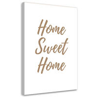 WANDBILD inschrift home sweet home - Beige, Textil (40/60cm) - Feeby