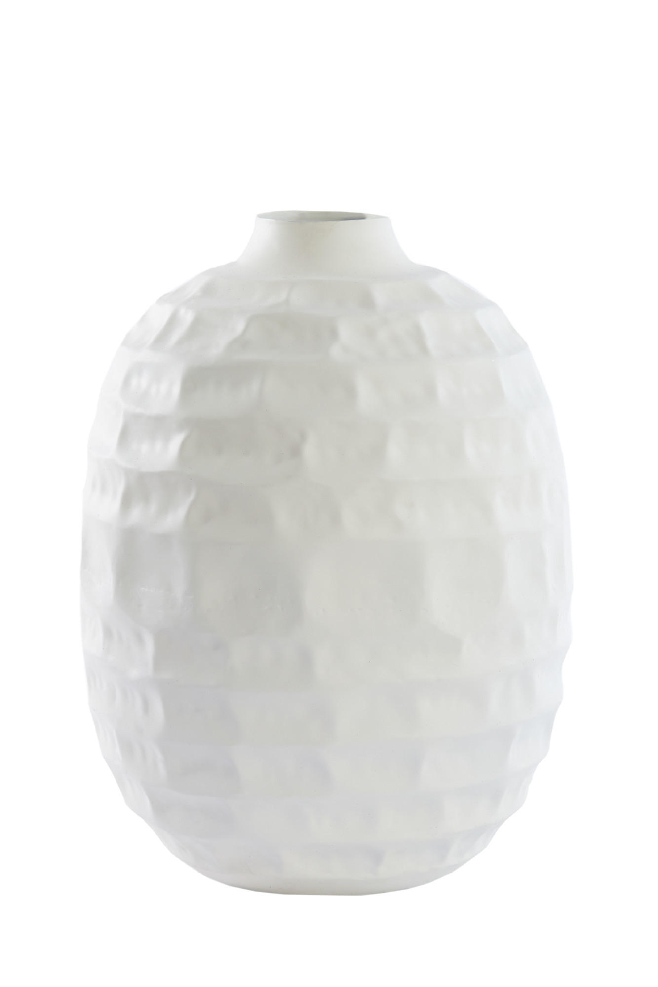 VASE Tariva Weiß Ø25/35 cm - Weiß, Metall (35cm) - Light & Living
