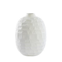 VASE Tariva Weiß Ø25/35 cm - Weiß, Metall (35cm) - Light & Living