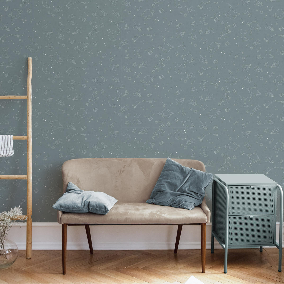 TAPETE Cosmos - Blau, Papier/Kunststoff (53/1000cm) - Superfresco Easy