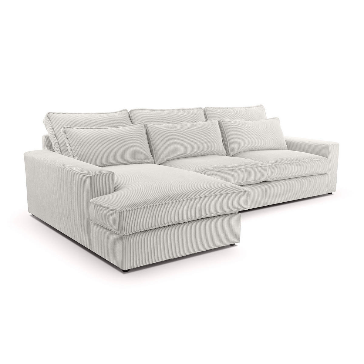 ECKSOFA 4 Sitzer Medan Mini, Hellgrau - Hellgrau, Textil (276/176cm) - Fedve
