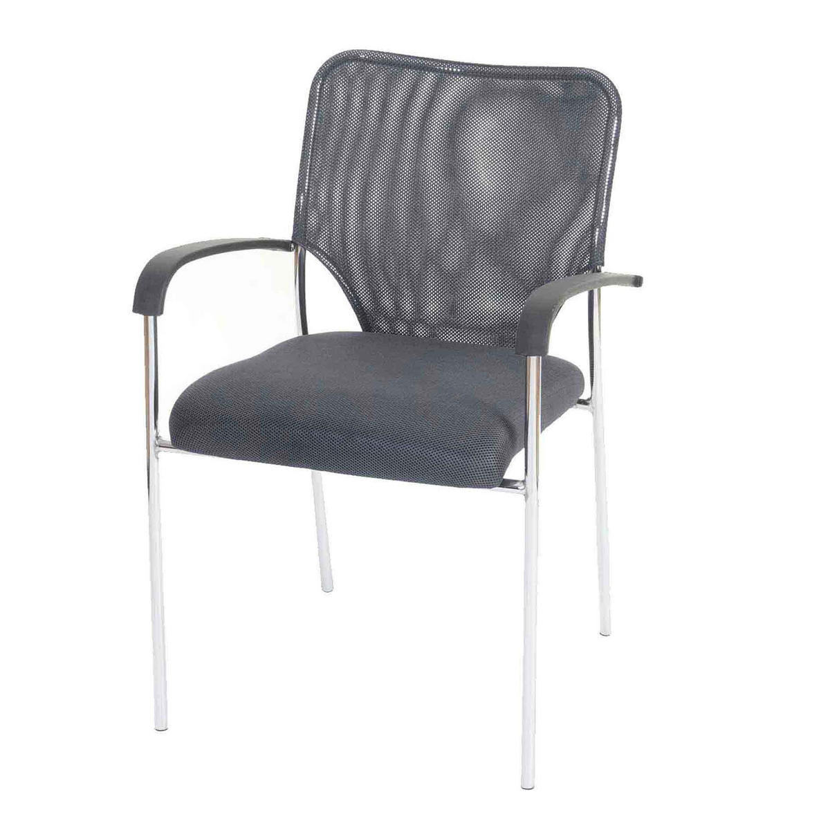 BESUCHERSTUHL 12ER-SET Grau - Grau, Textil (55/83/60cm) - MCW