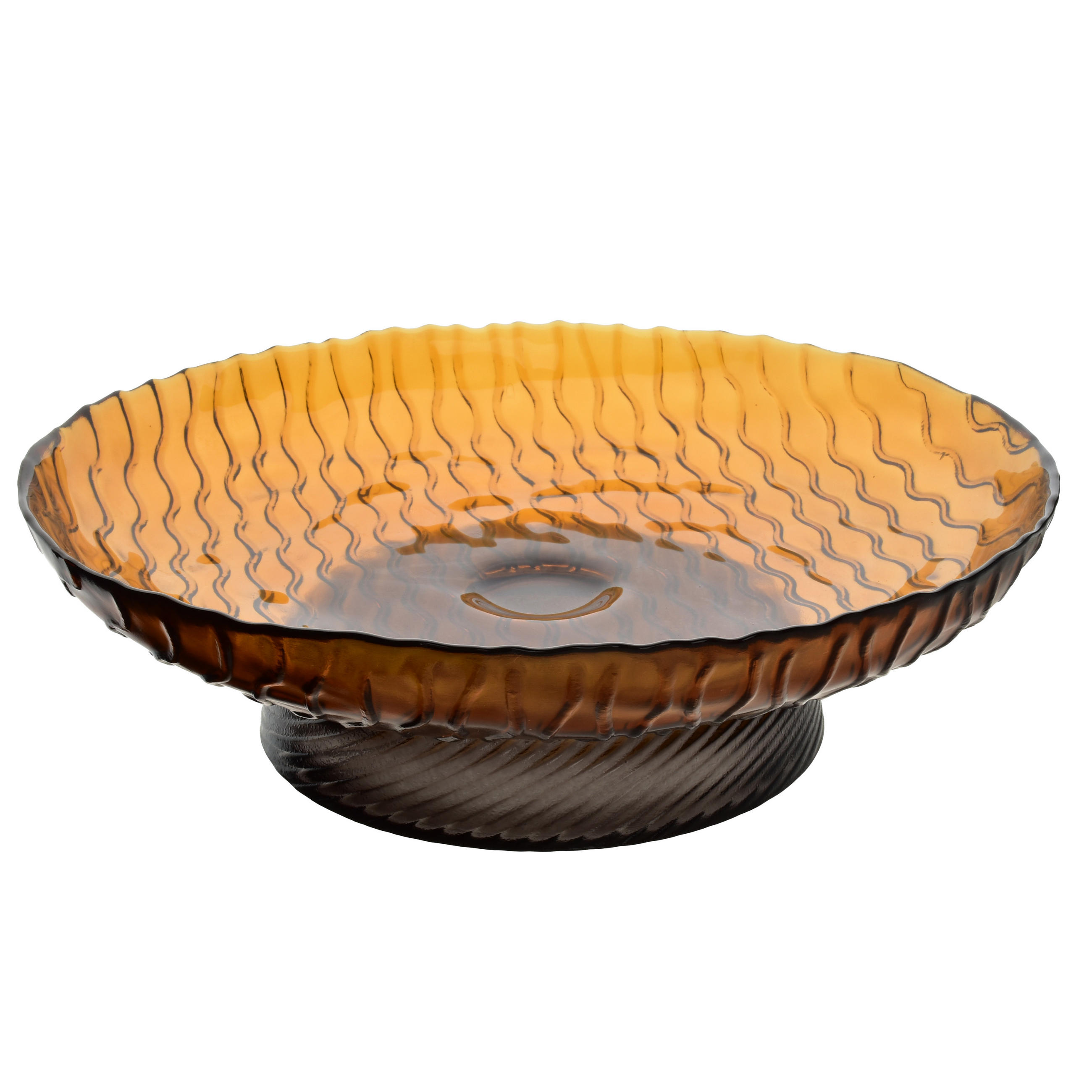 ETAGERE DAZ GLASS Bernstein 29,5/29,5/8,5cm Glas - Transparent/Honig, Glas (32/11/32cm) - Mondex