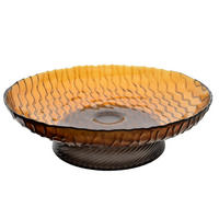 PATERA, sklo, medová, 29,5/29,5/8,5 cm - med/průhledná, sklo (32/11/32cm) - Mondex