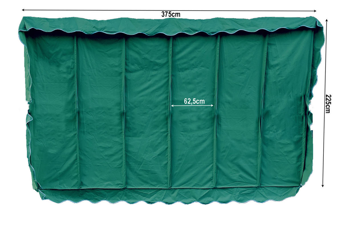 ERSATZDACH Markise Dubai 375x225 cm Grün - Grün, Textil (375/1/225cm) - QUICK STAR