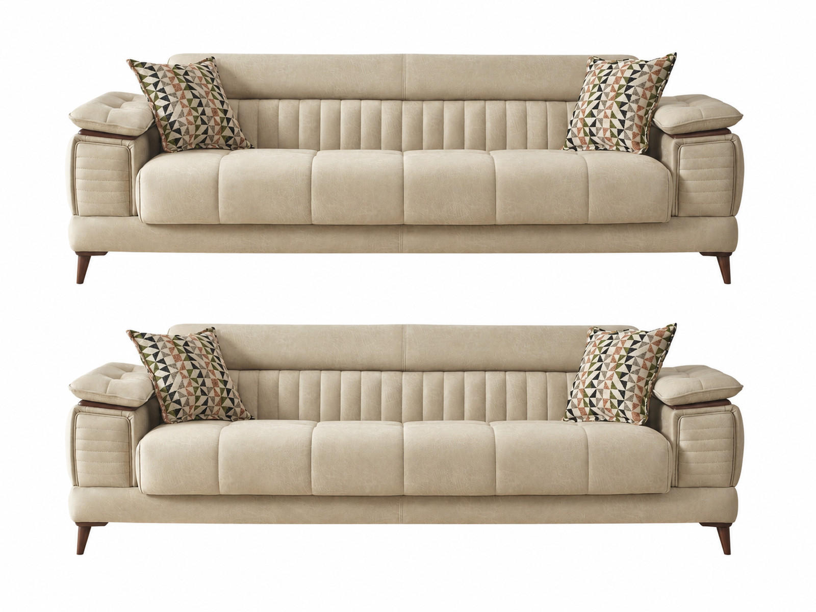 XXXLutz Sitzgarnitur Beige 240x80x95 cm