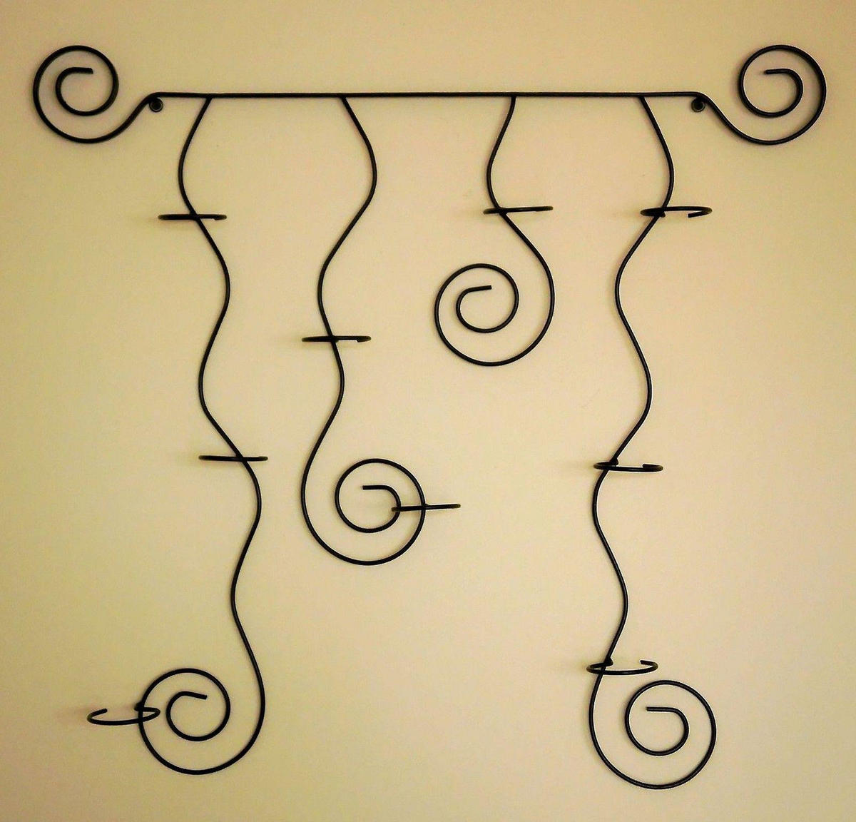 WANDTEELICHTHALTER Lysa Schwarz Wandkerzenhalter Metall 74cm - Schwarz, Metall (70cm) - DanDiBo