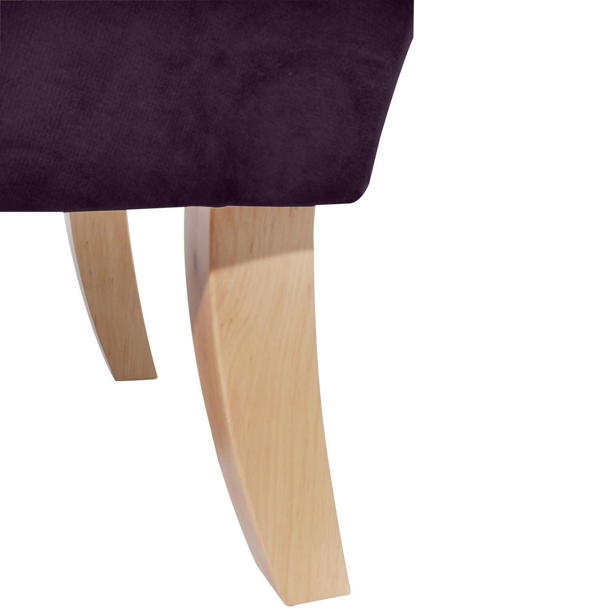 SESSEL Kaiya Bezug Samtvelours Buche natur / purple - Lila, Kunststoff (71/97/82cm) - 58aufmkessel