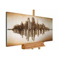HOLZBILD Gold 120/55 cm - Goldfarben, Holz (7.6/55cm) - KUNSTLOFT
