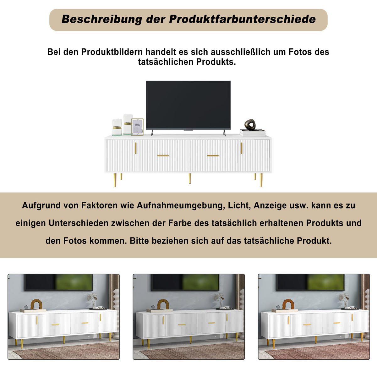 TV-MÖBEL Weiß 170/40/50CM - Weiß, Holzwerkstoff/Metall (40/50/170cm) - Urban Meuble