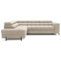 ECKSOFA Ferrucio L - Beige (Aura 18) - Beige, Holzwerkstoff (276/200cm) - Möblo