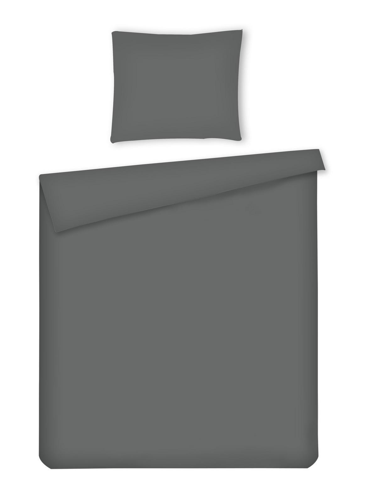 BETTWÄSCHE Micros - Grau, Textil (160/200cm) - home&you