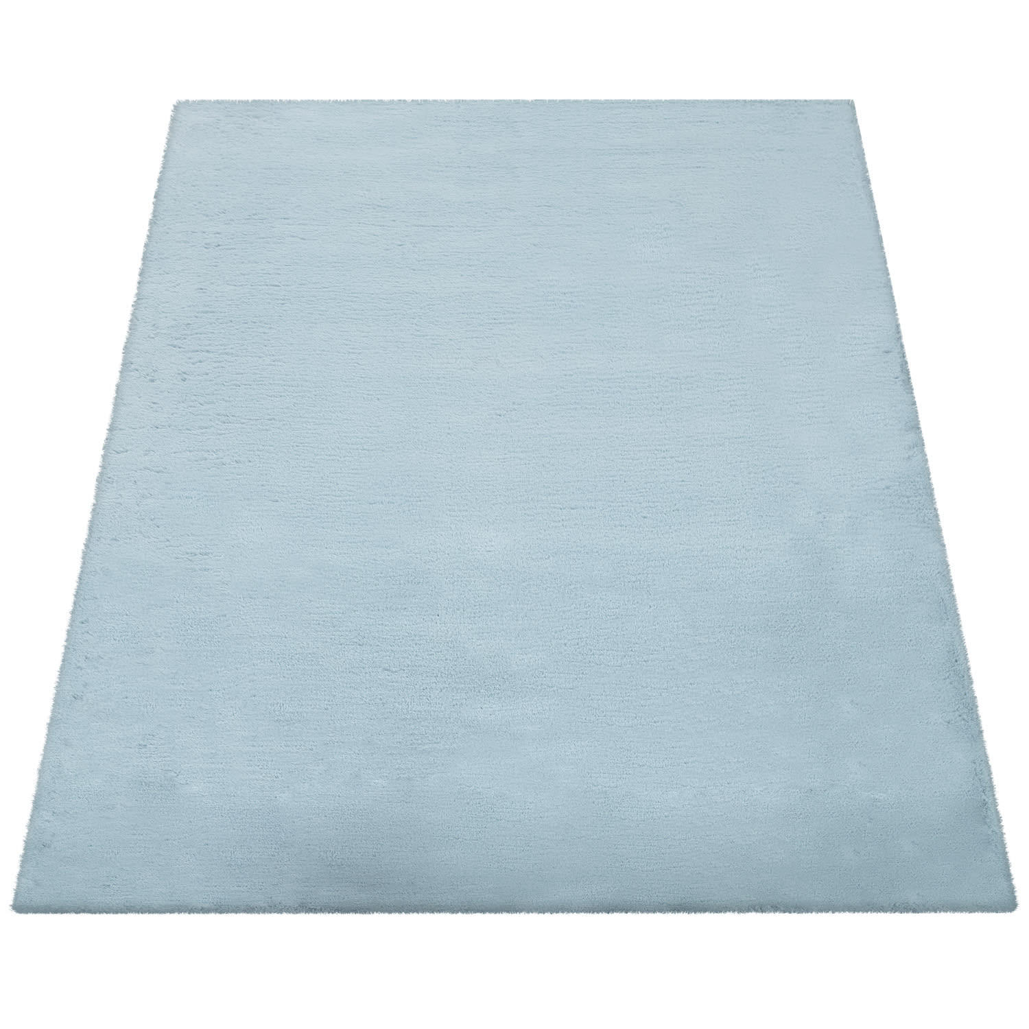 TEPPICH Hochflor Unifarben schmutzabweisend Türkis Rechteckig 140x200 - Blau, Textil (200/140cm) - KADIMA DESIGN