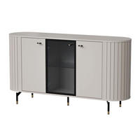 KOMODA Zante šedobéžová 150 cm - černá/zlatá, kov/kompozitní dřevo (150/81/40cm) - Selsey