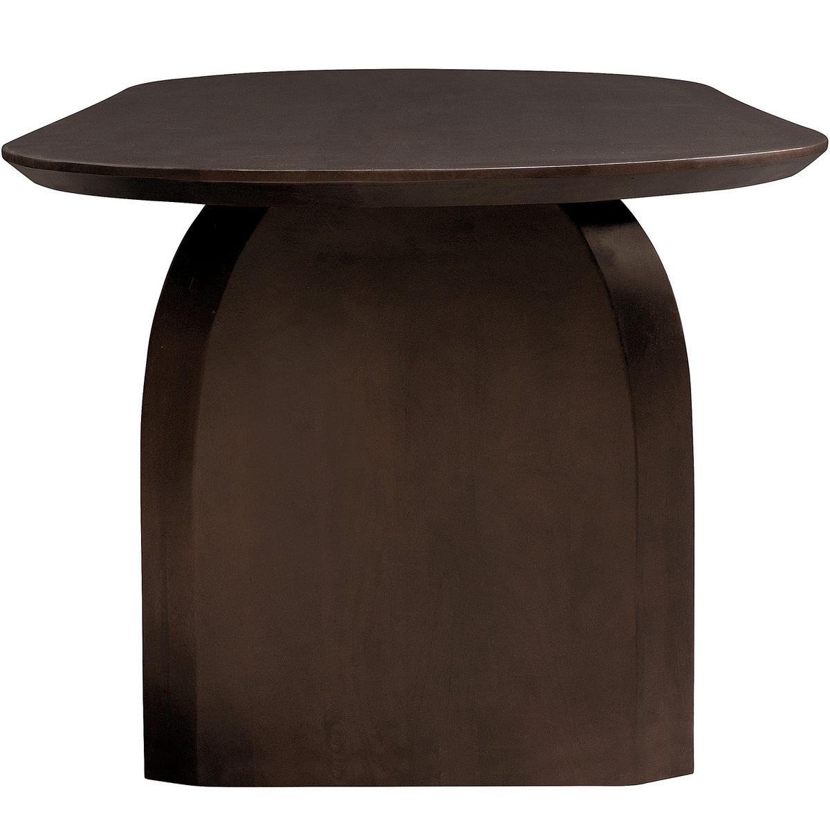 MASSIVER ESSTISCH - Mango massiv - Dunkelbraun, Holz (100/220/77cm) - home24