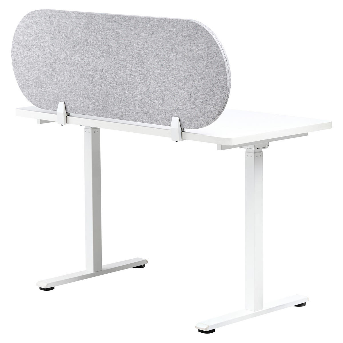 SCHREIBTISCHTRENNWAND Hellgrau 120x2x40 Sparky - Hellgrau, Kunststoff (120/40/2cm) - Beliani