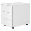 ROLLCONTAINER - mit 3 Schubladen 54,6/39/51 cm in Weiß - Weiß, Holzwerkstoff (39/51/54.6cm) - bümö