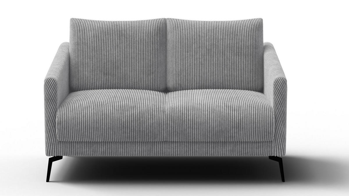 SOFA VILT 2-Sitzer, hellgrau - Hellgrau/Schwarz, Holzwerkstoff/Textil (142/89/94cm) - Courtois Laville